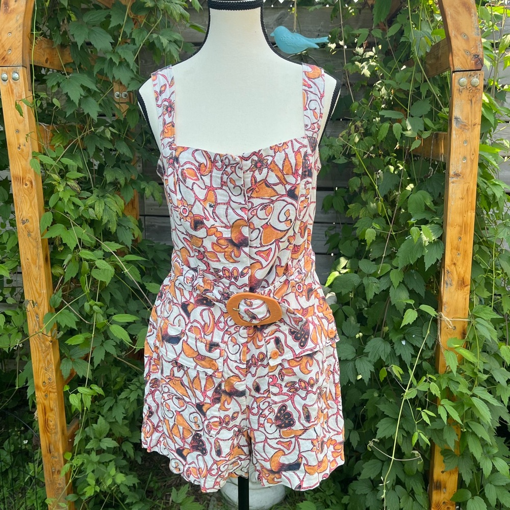 Colourful Retro Flower Print Jumper